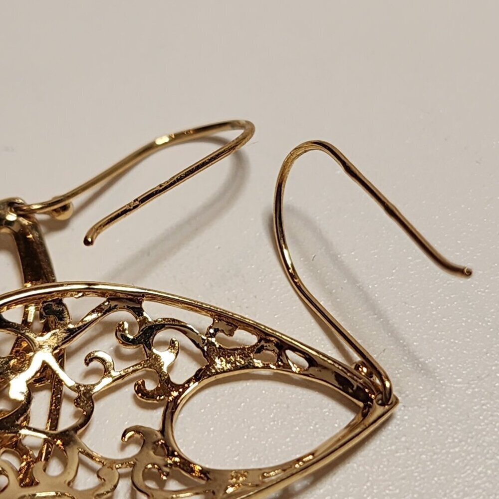 Giani Bernini 18k Over 925 Silver Filigree Teardrop Earrings - Picture 5 of 6